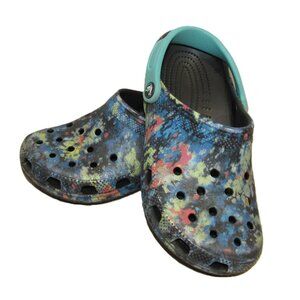 Color Splotch Crocs J6 M6 W8 Wide